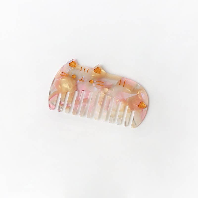 SoapElenGlen - Wholesale Hair Brush/Comb - Cute Cat Designed Acetate Hair Combs2