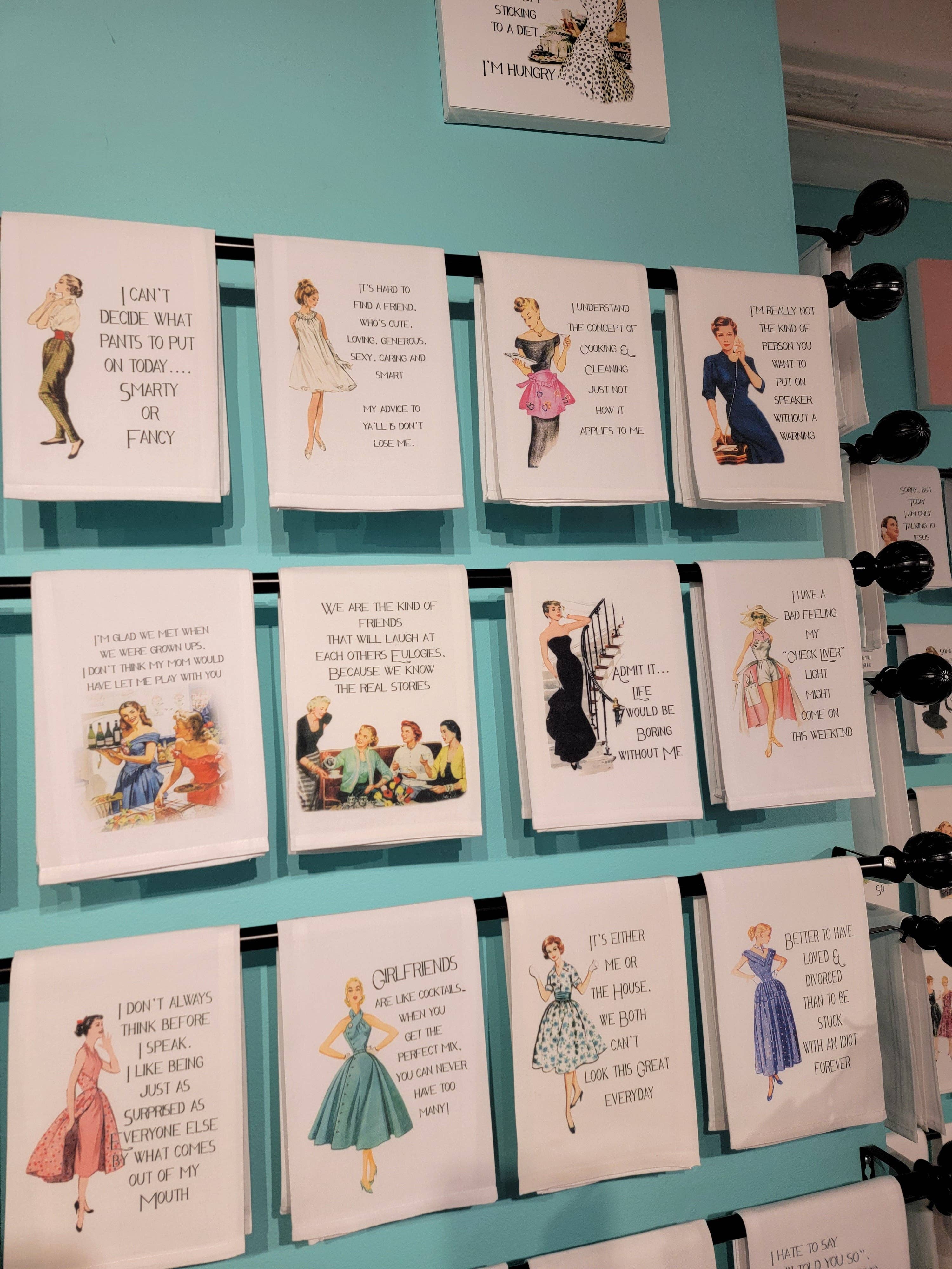 Sassy Talkin - Wholesale Tea Towel - Sassy Girl, Dish Towels, Starter Pack, Top 20 Designs 3 of each1