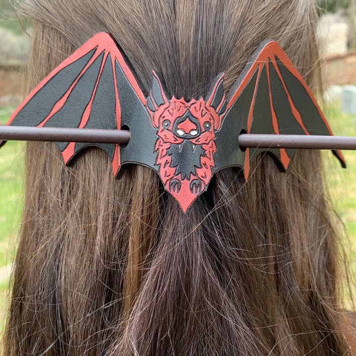 Hart & Horn - Vendita all'ingrosso Fermaglio per capelli - Donna - Fermacapelli in pelle di pipistrello1