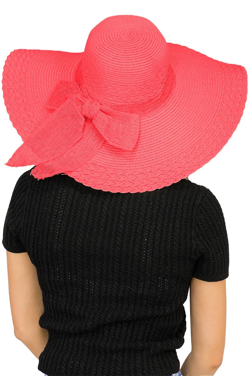 Cap Zone – Engroshandel Stråhat – til kvinder – Kammusling Hem Jute Chiffon bue papir halm Floppy solhat9