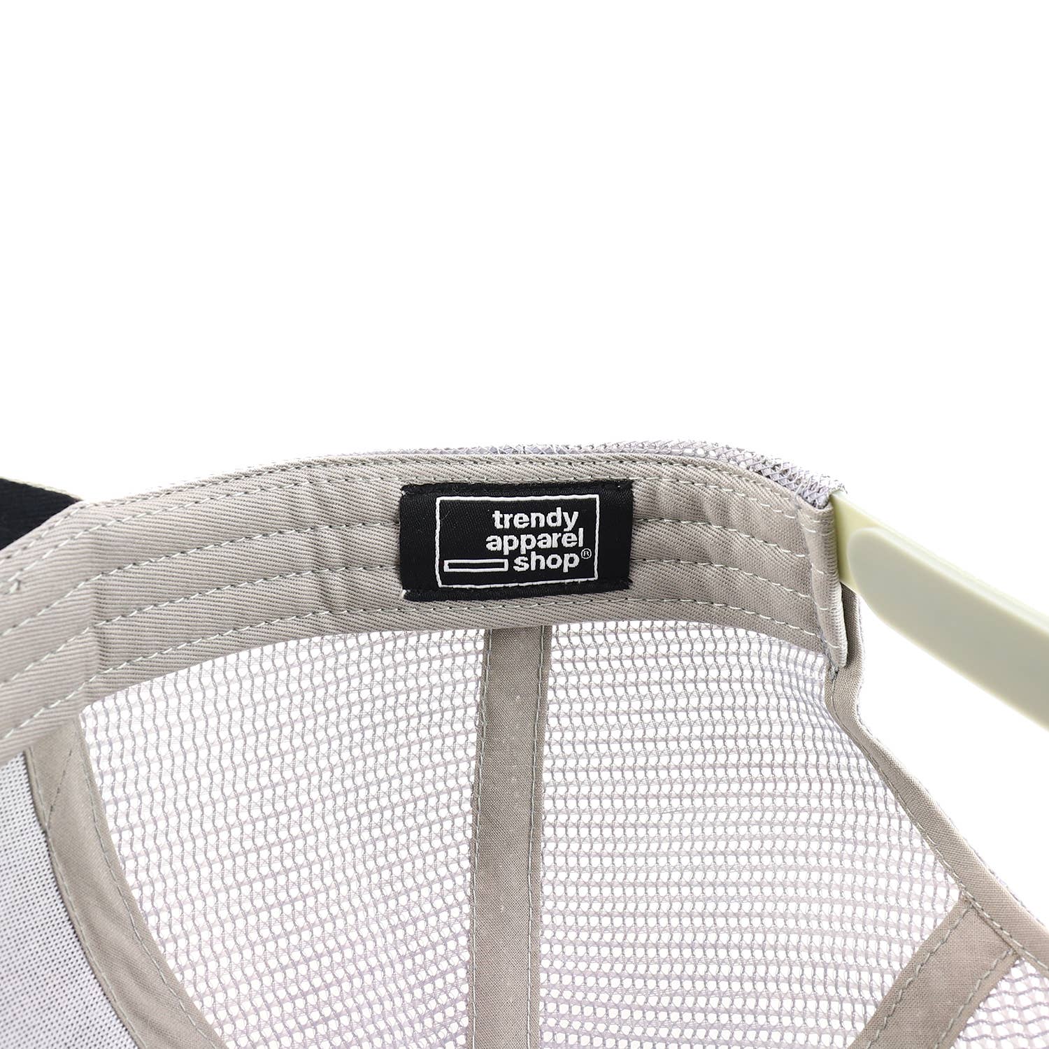 Trendy Apparel Shop – Großhandel Trucker-Cap – Unisex – Übergroße Trucker-Kappe aus strukturiertem, gebogenem Netzstoff mit Schnappverschluss, XXL15