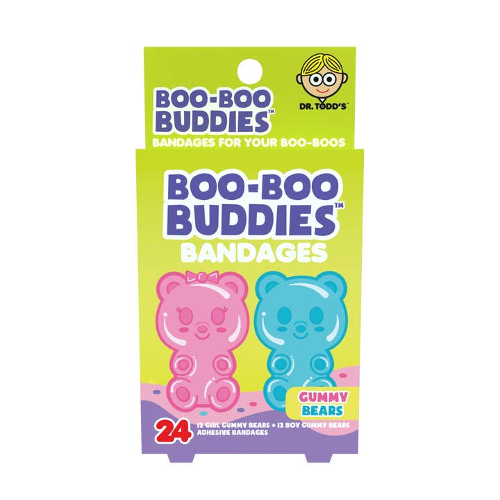 Kids Bandages – Gummy Bears (24 Count, Latex-Free) for wholesale by Boo Boo Buddies