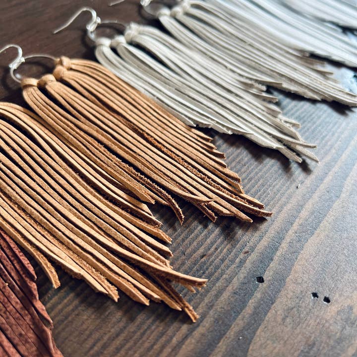 Fringed In Faith - Wholesale Tassel Earrings - Bozeman Fringe Earrings6