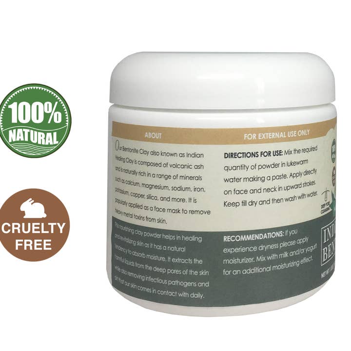 PRIDE INDIA BRANDS - Wholesale Skincare Face Mask - Indian Healing Bentonite Clay