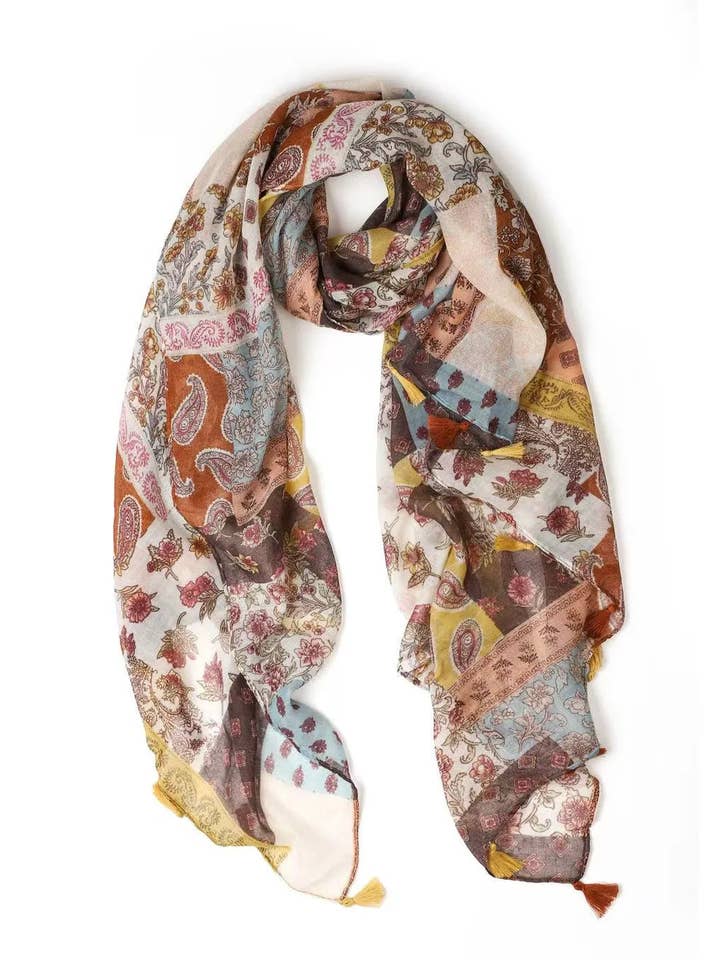 Sciarpa Leggera Patchwork Tara per la vendita all'ingrosso da parte di Greenwood Designs