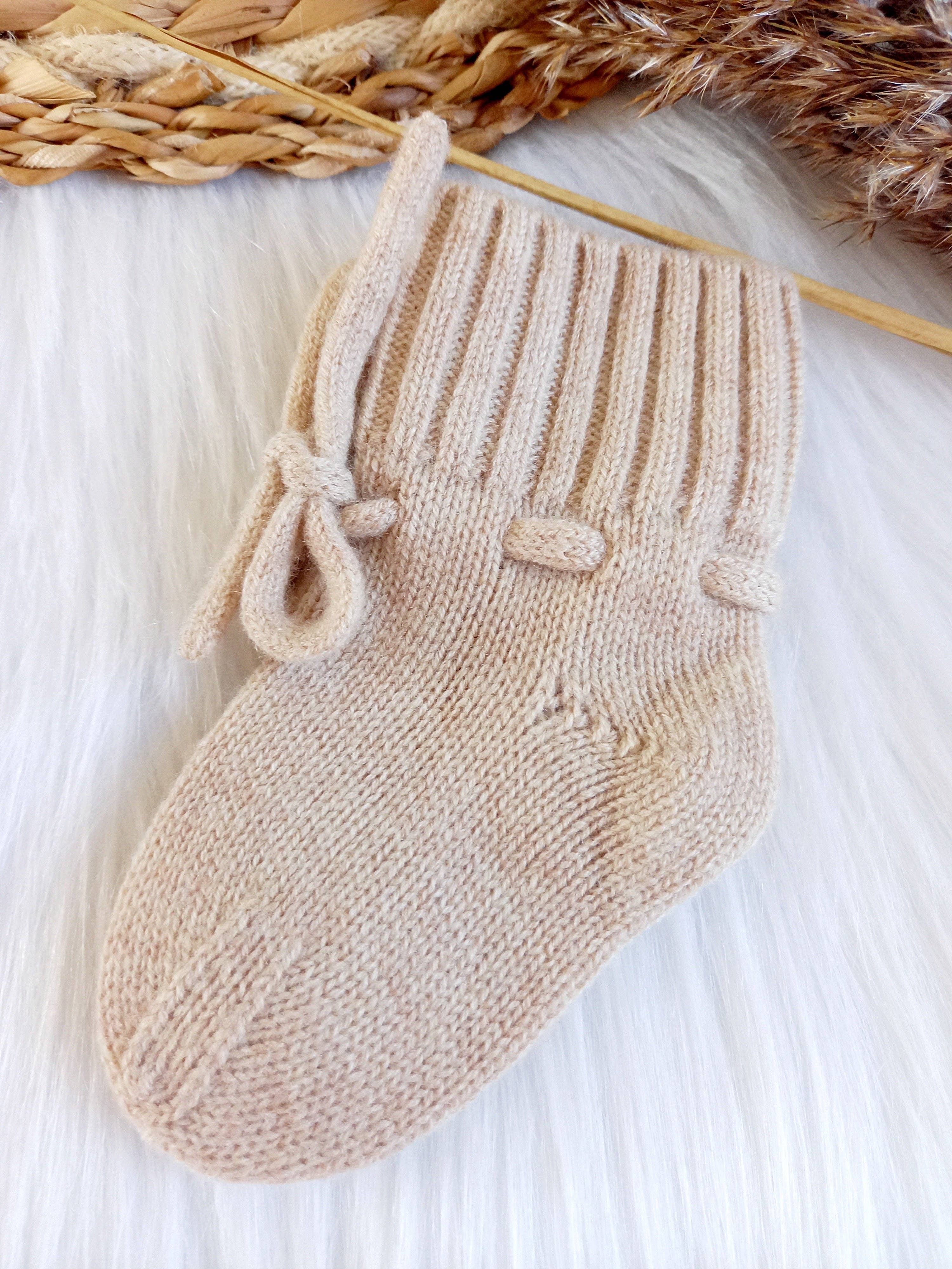 Happy by Lies - Wholesale Socks - Baby - Merino baby slofjes / sokjes beige0