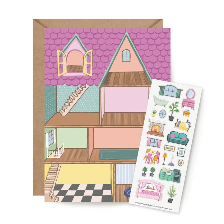 Sticker Scene Card - Dollhouse for wholesale by Inklings Paperie