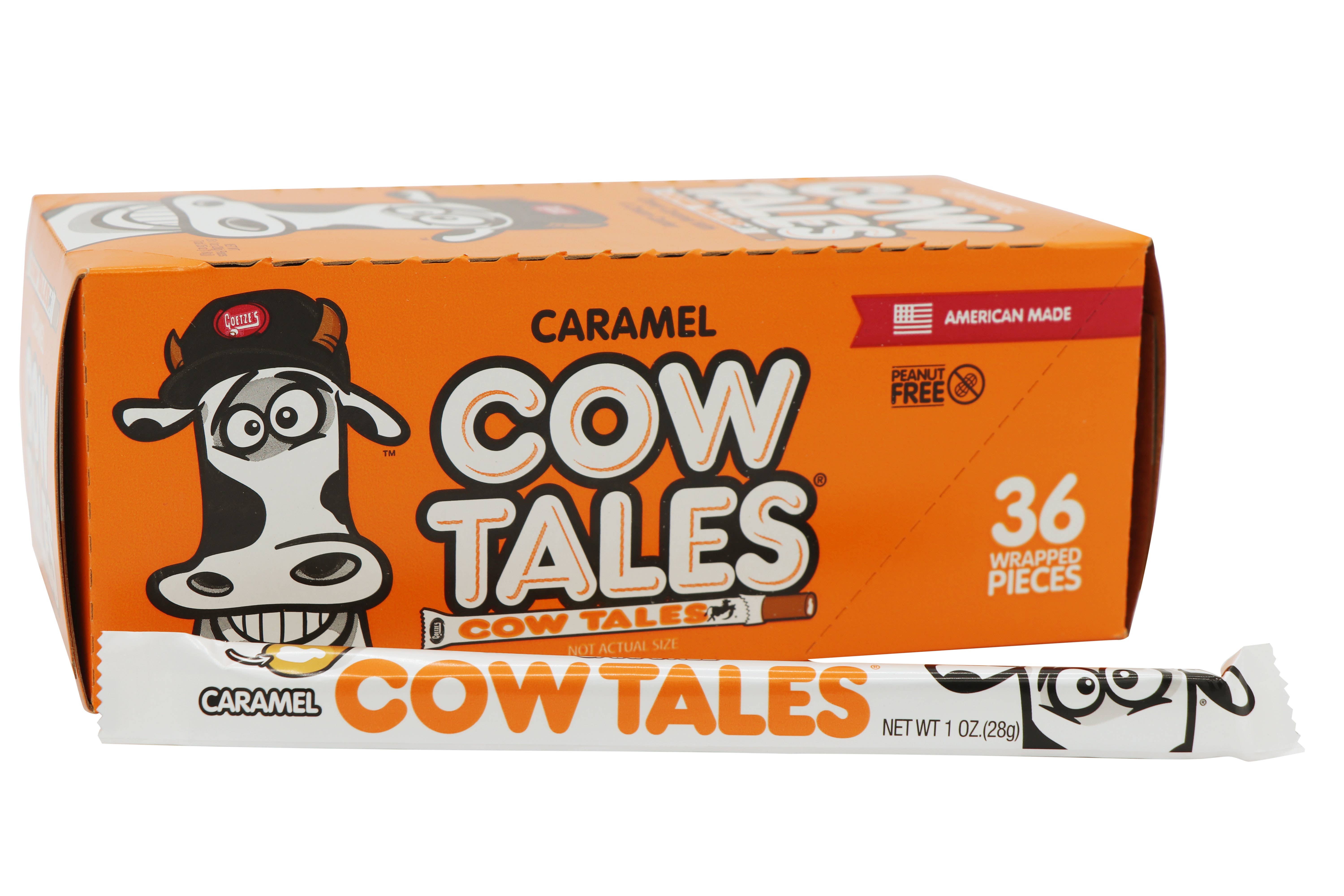 Grandpa Joe's Candy Shop - Wholesale Caramel - Cow Tales Vanilla Caramel Candy, 1oz, 36 Ct Case