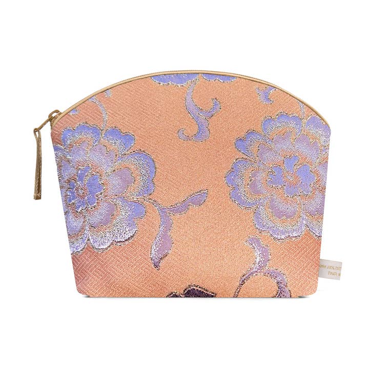 Trousse de maquillage | Trousse à cosmétiques | Trousse de toilette | Rose pêche pour la vente par Holistic Silk Ltd