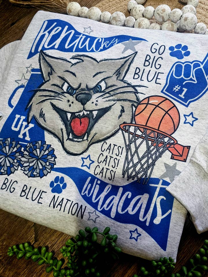 Retro Raccoon Creations - Wholesale Graphic Sweatshirt - Unisex - Kentucky Basketball Sweatshirt1