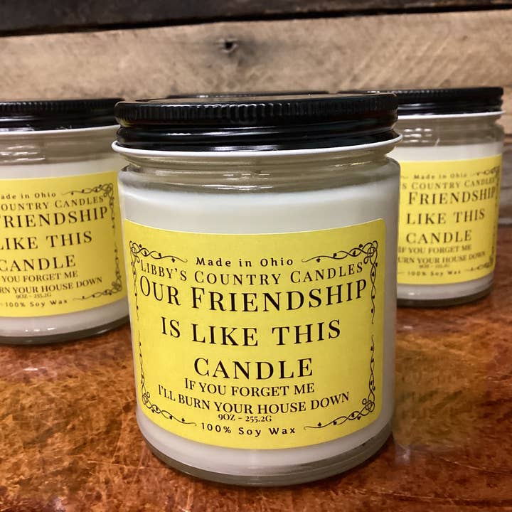 Libby's Country Candles LLC - Wholesale Jar/Filled Candle - 9 oz “ Funny sayings” Candles0