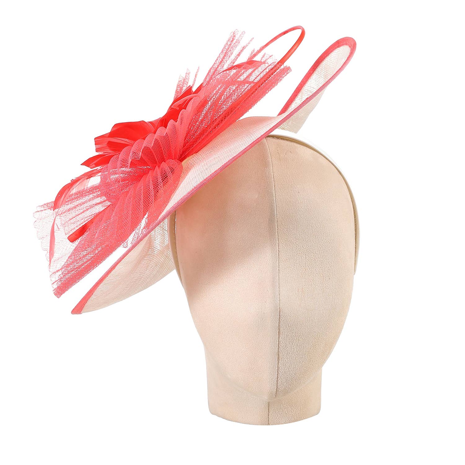 PEACH ACCESSORIES – wholesale Fascinator hat – Women's – Elegant Wide Brim Fascinator Hat TGH0666