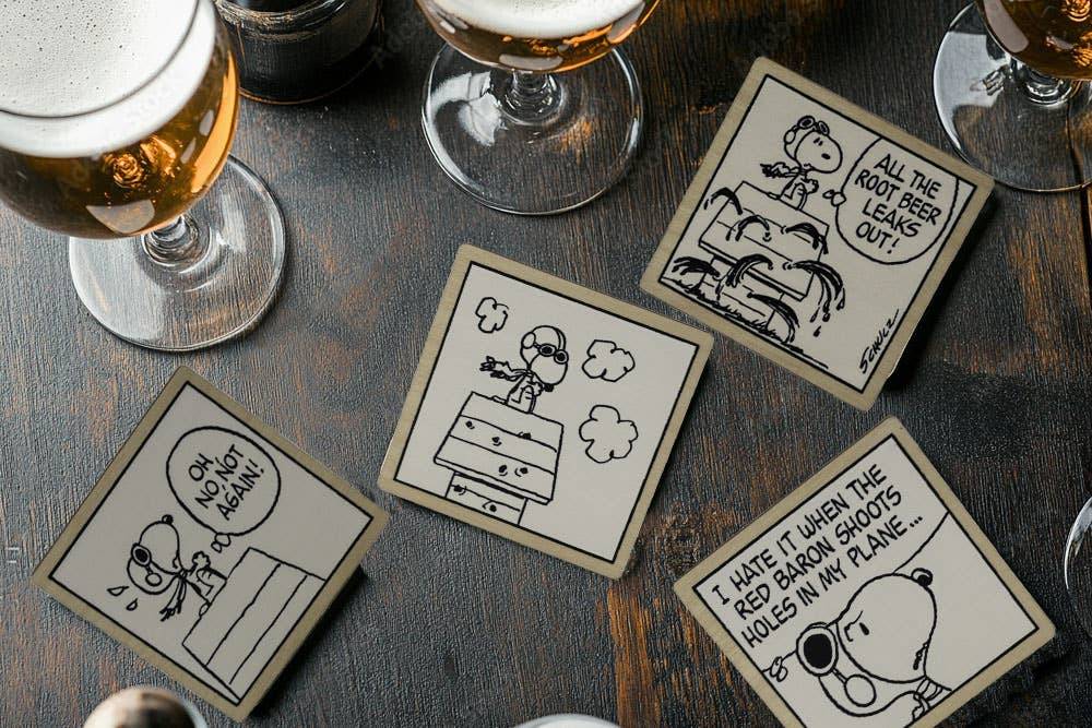 LaserMach - Wholesale Onderzetters - Peanuts® / Snoopy Onderzetter Set – 3 sept. 1980 (Set van 4)2