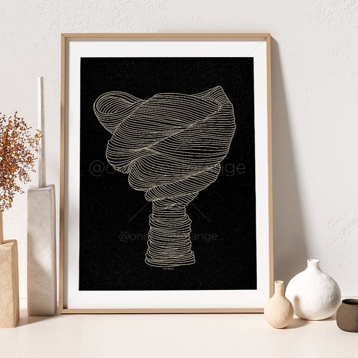 Vessel Line Art Print Vessel Line Art mural minimaliste pour la vente par Onesweetorange