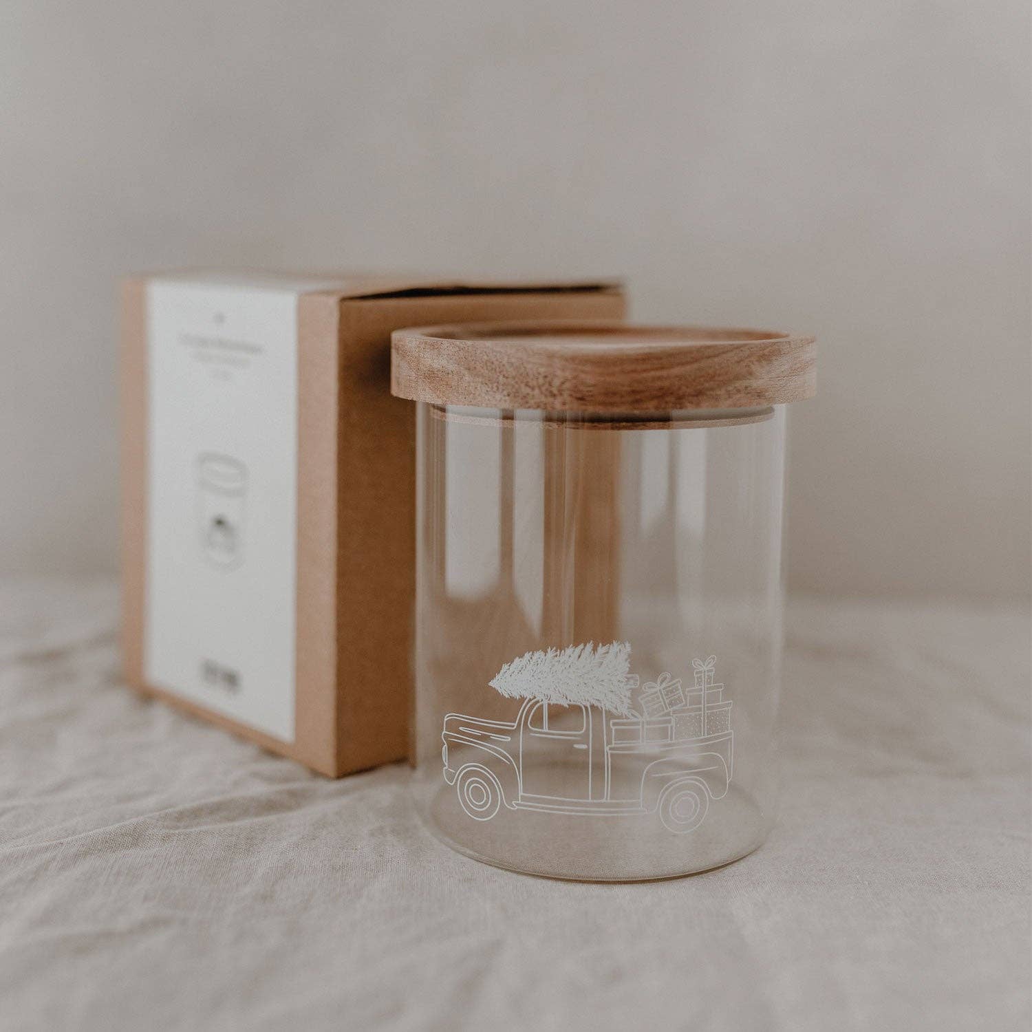 Eulenschnitt - Wholesale Food storage container - Storage jar Christmas car 13cm (PU = 4 pcs)4