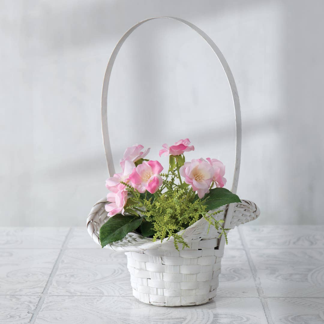 Willow Group - Wholesale Basket - WHT PAINTED BAM PRINCESS OH3
