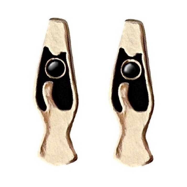 Lava Lamp Earrings with Black Onyx for wholesale by Therese Kuempel Jewelry