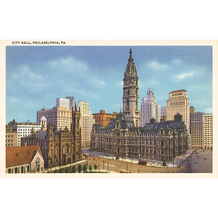 Tarjeta postal PA-67 Ayuntamiento, Filadelfia, Pensilvania para venta al por mayor de Found Image Press