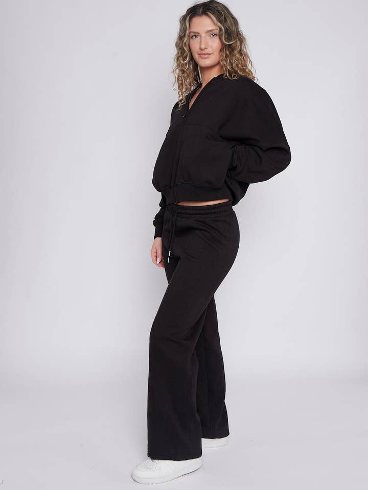AX Labels - Wholesale Top & Pant Set (NOT Loungewear) - Women's - Oversized Bomber Style Fleece Zipper Co-ord7
