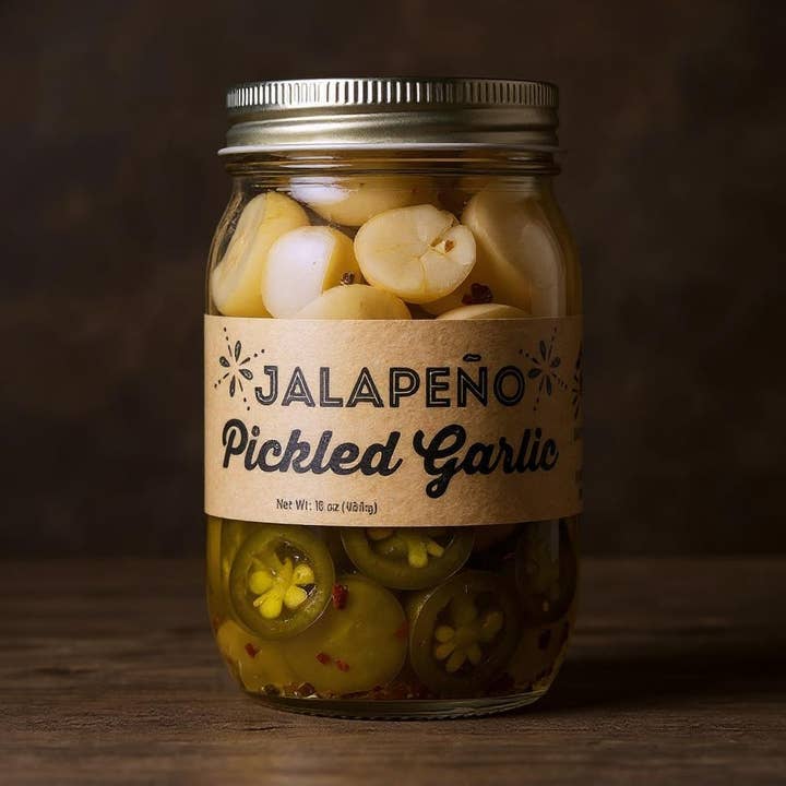 Jalapeno Pickled Garlic for wholesale by Rockerbox Spice Co.