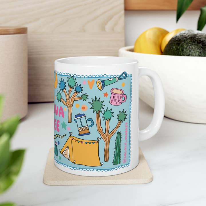 LOLALA - Your California Happiness Market 💛 - Wholesale Coffee Mug - Joshua Tree - Coffee Mug (11oz, blue)