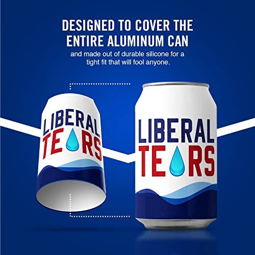 Beersy - Wholesale Drink Huggers & Koozies - Liberal Tears Silicone Can Cooler, Koozie, Can Holder