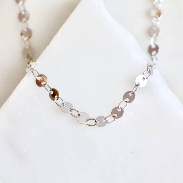 Mesa Blue - Wholesale Choker/Collar - Coin Chain Choker