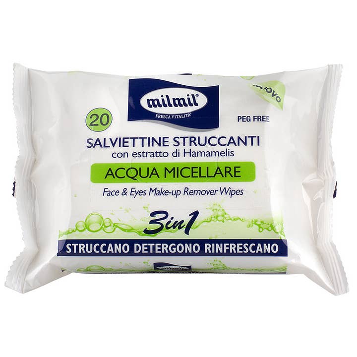 Mil Mil 76 - Wholesale Face & Body Wipes - Make-up Remover Wipes With Micellar Water 3In1 20Pcs