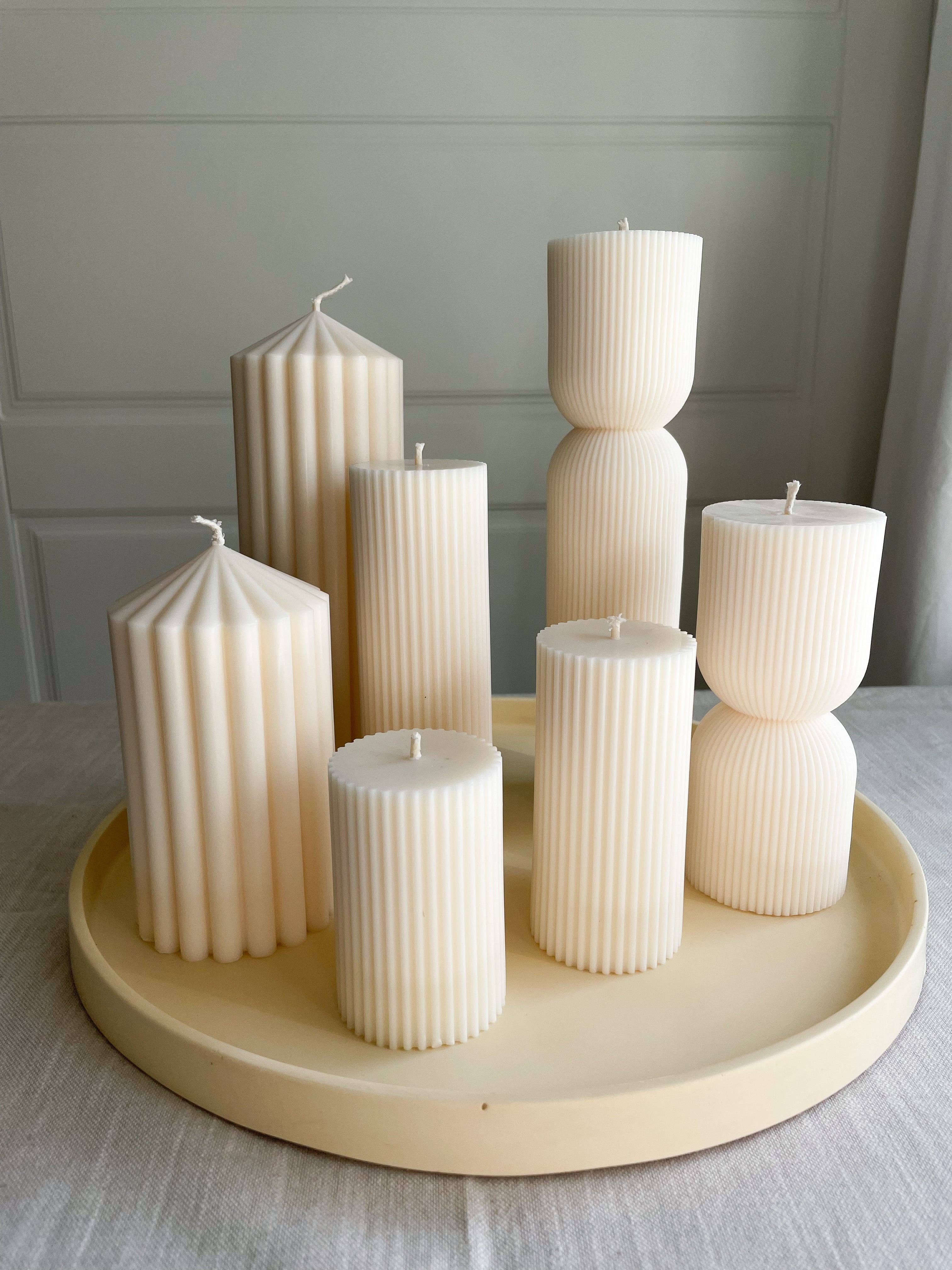 Vit Set med tre pelarljus för wholesale på Faire2