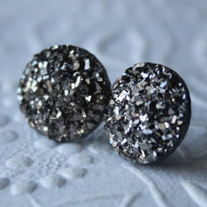 Gunmetal plano 12mm Hipoalergénico por atacado de Fiddle & Fox