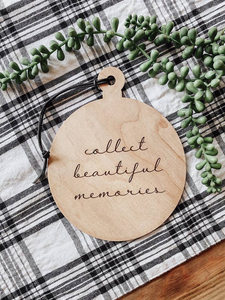 Collect Beautiful Memories Faux Mini Wooden Sign for wholesale by Magnolia Makers