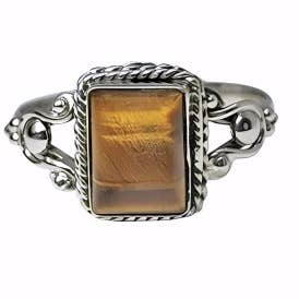 Amberman - Wholesale Cocktail/Statement Ring - Tiger Eye Sterling Silver Ring1