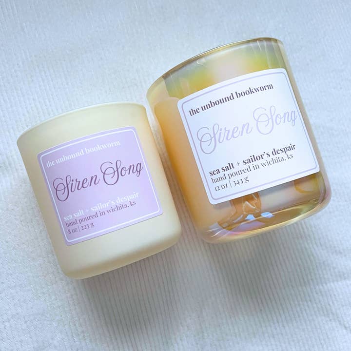 Siren Song Luxury Bookish Candle for wholesale by The Unbound Bookworm