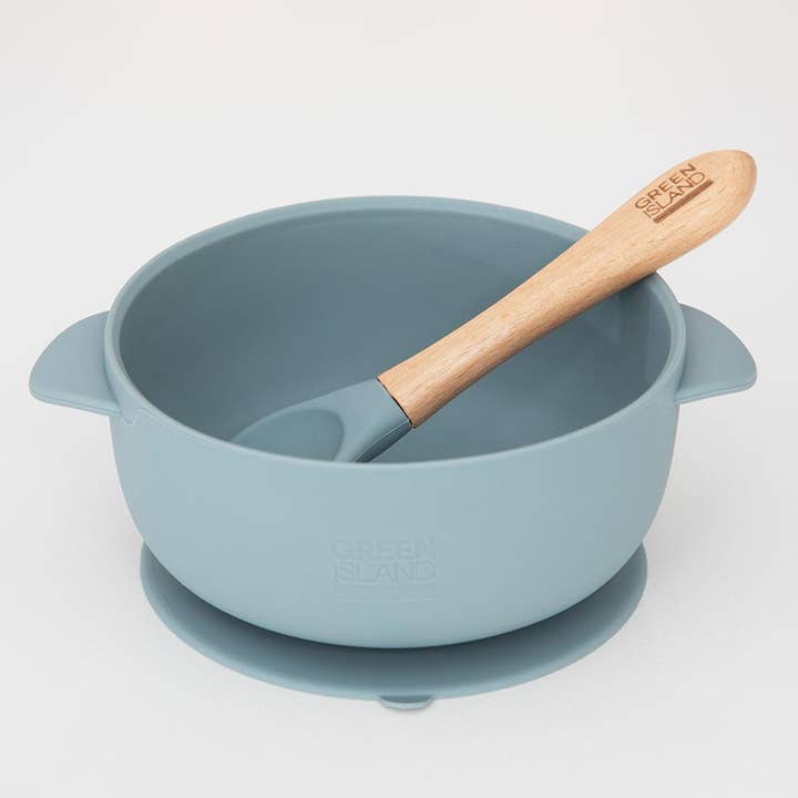 Green Island - Venta al por mayor Tazones - Niños y bebés - Cuenco y cuchara de silicona para bebés