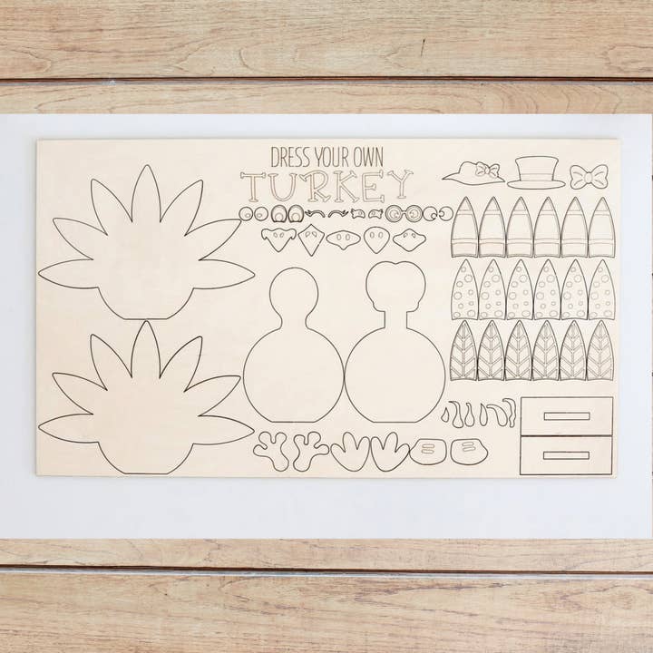 Turkey DIY Kit, Kids Craft, Holiday for wholesale by Monroe Meadow Boutique