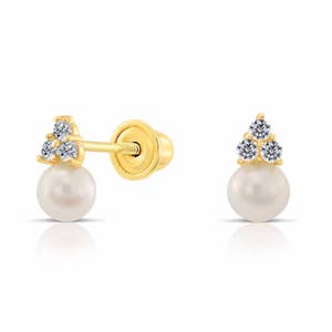 18k Gold Filled Screw Back Pearl Earrings for Wholesale and Jewelry Supplies