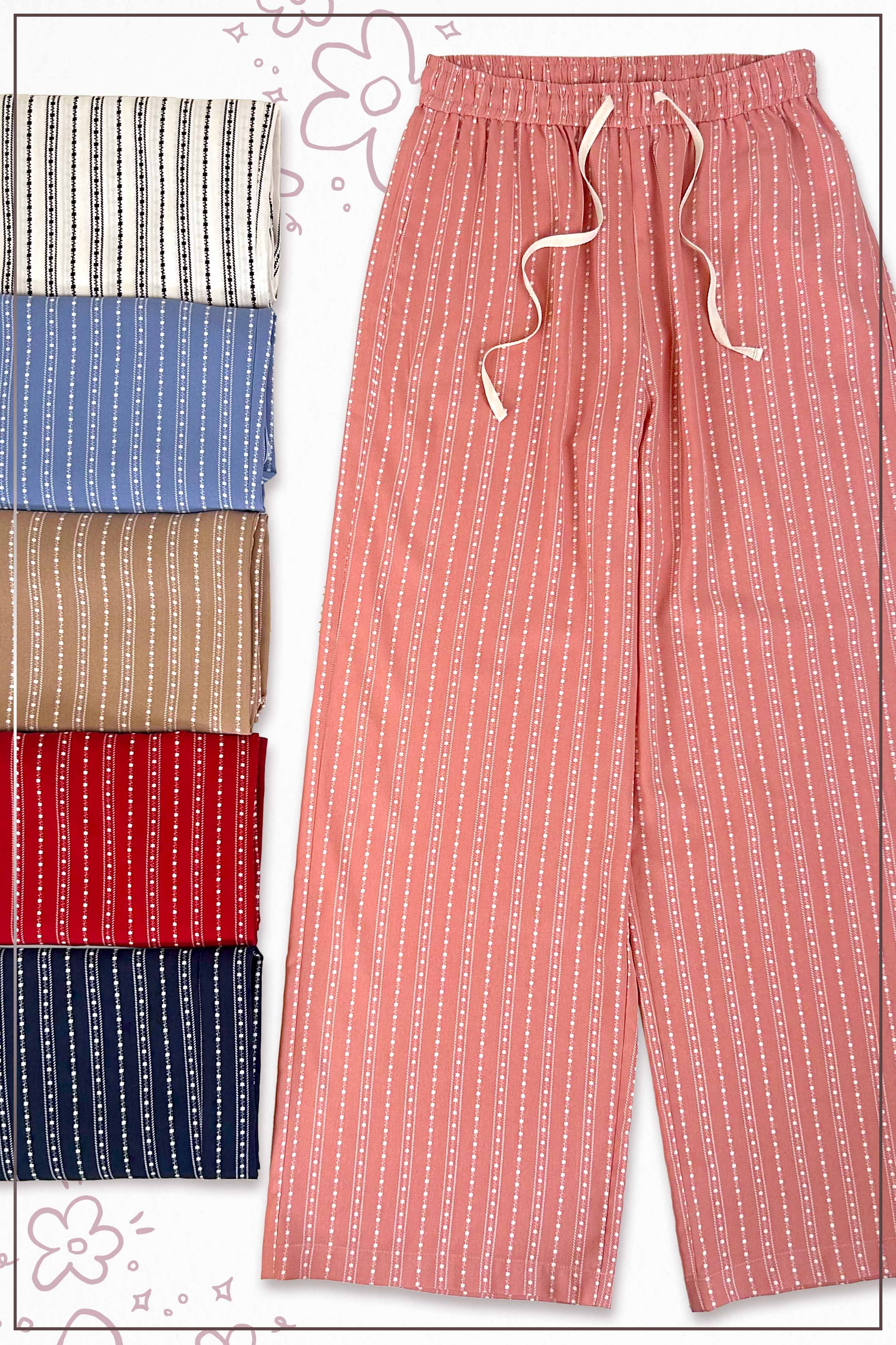 La Miel – Calças - Mulher por atacado – JDP4228-Calças de Design Padronizado de Corte Descontraído Com Bolsos31