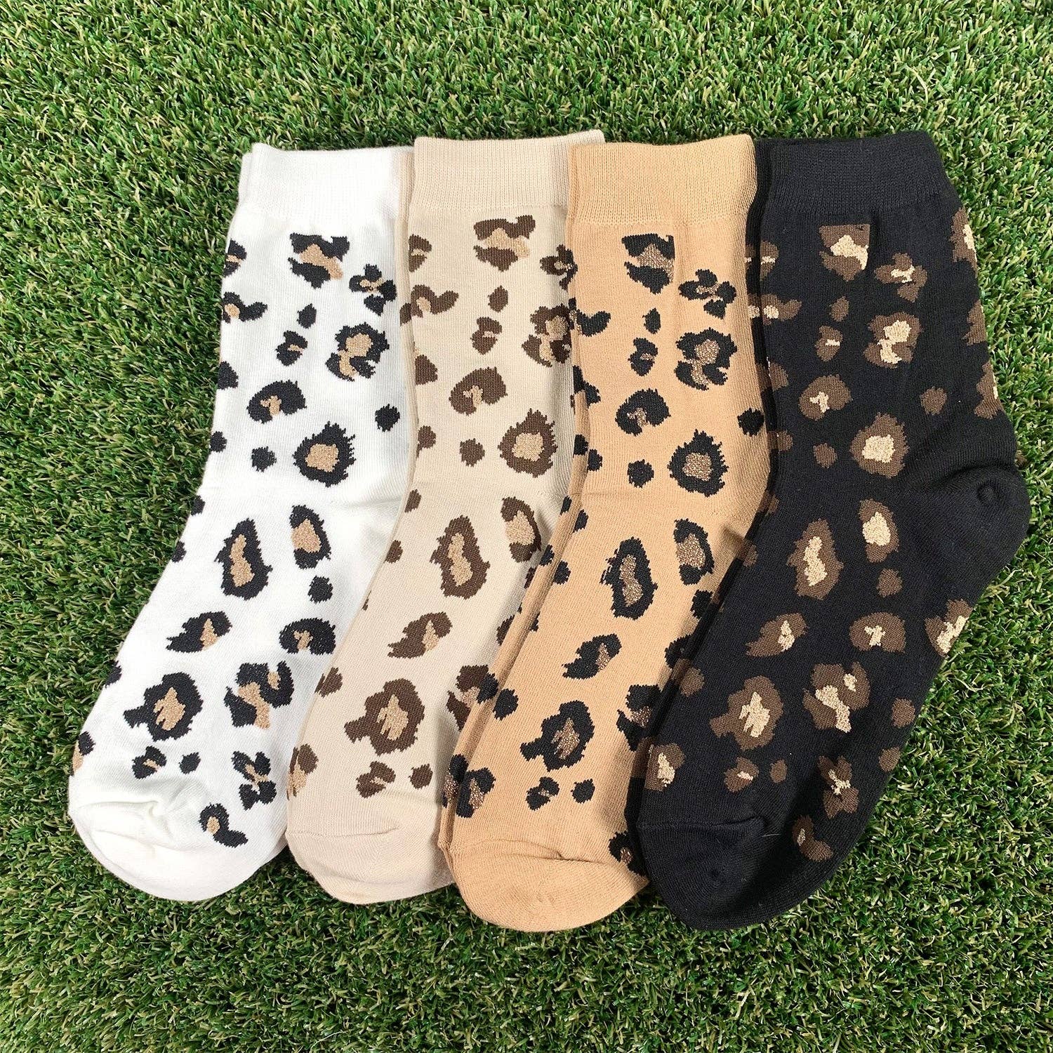 7DAYSSOCKS - Wholesale Socks - Women's - Women's Crew Lurex Leopard Socks6