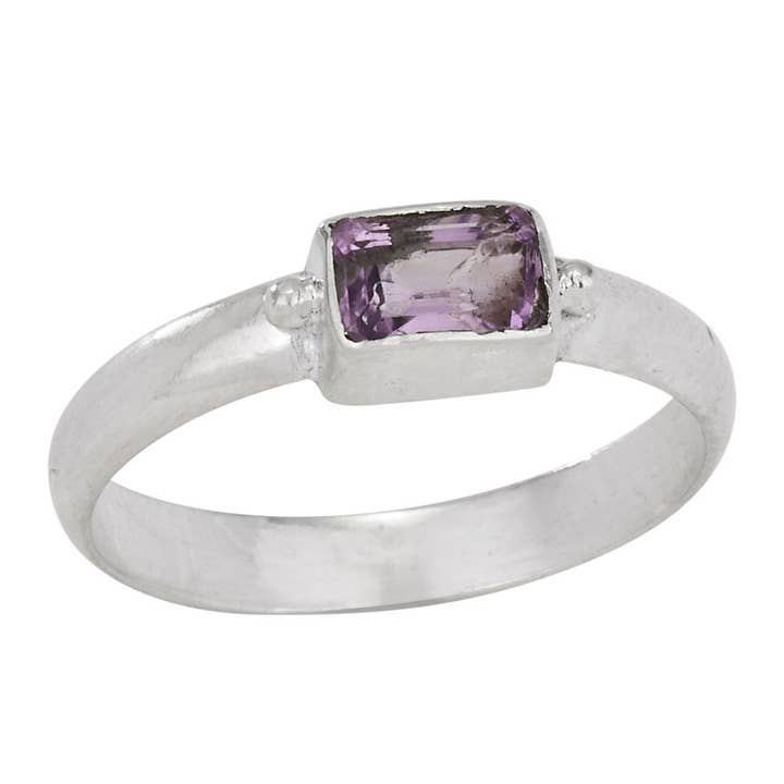 Lavender Skies Amethyst Sterling Silver Ring for wholesale by Tiger Mountain Jewelry