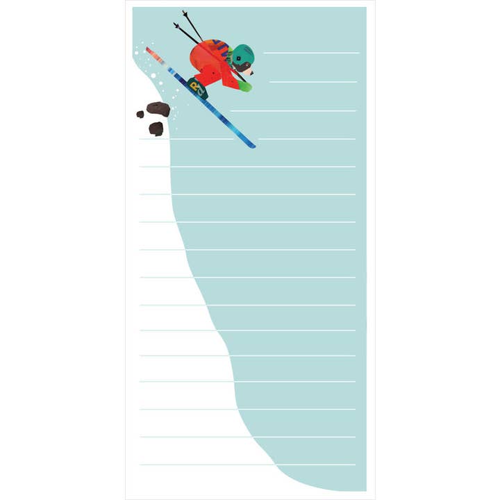 Bloc-notes "Ski Bear Jump" – Un essentiel amusant et fonctionnel pour la vente par Lilybart LLC