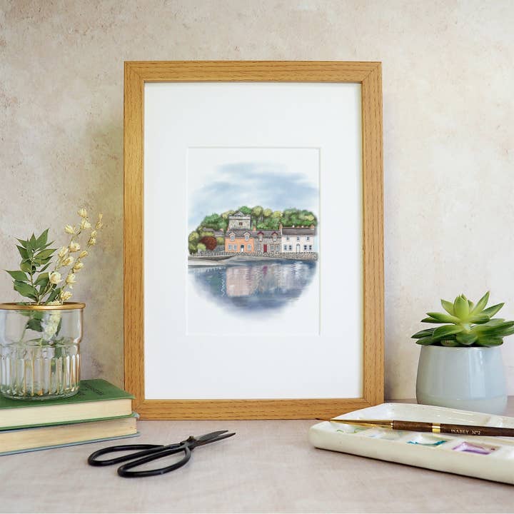 Watercolour Sky - Wholesale Art Print - Strangford Village Irish Landscape Print - STRFA51