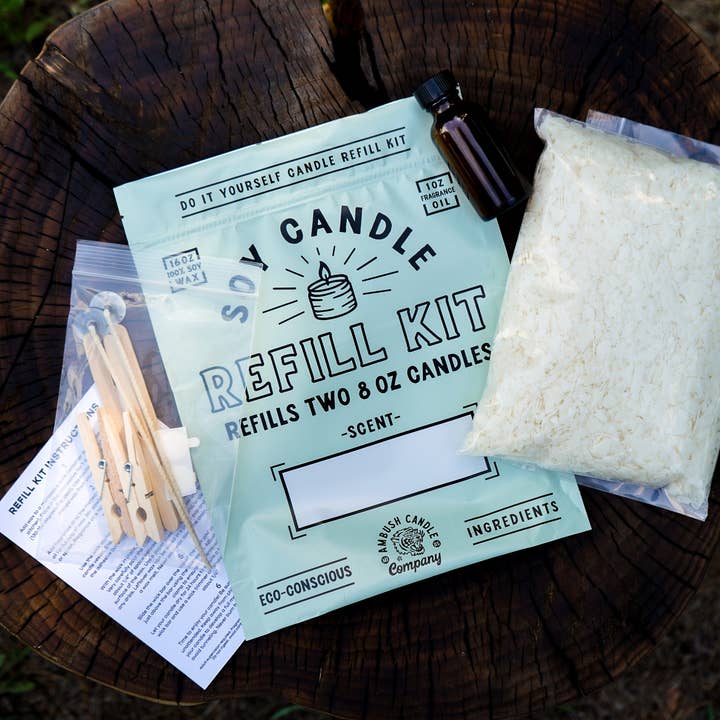 Ambush Candle Co. - Wholesale DIY craft kit - Candle Refill Kit (Makes Two 8oz Soy Candles)16