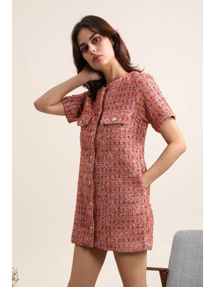 Daphnea - Vente Robe – femme - 5651 ROBE EN TWEED 2