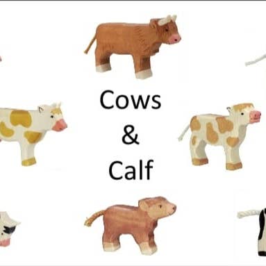 Vaches en bois Holztiger pour la vente par Hello! Playdough!