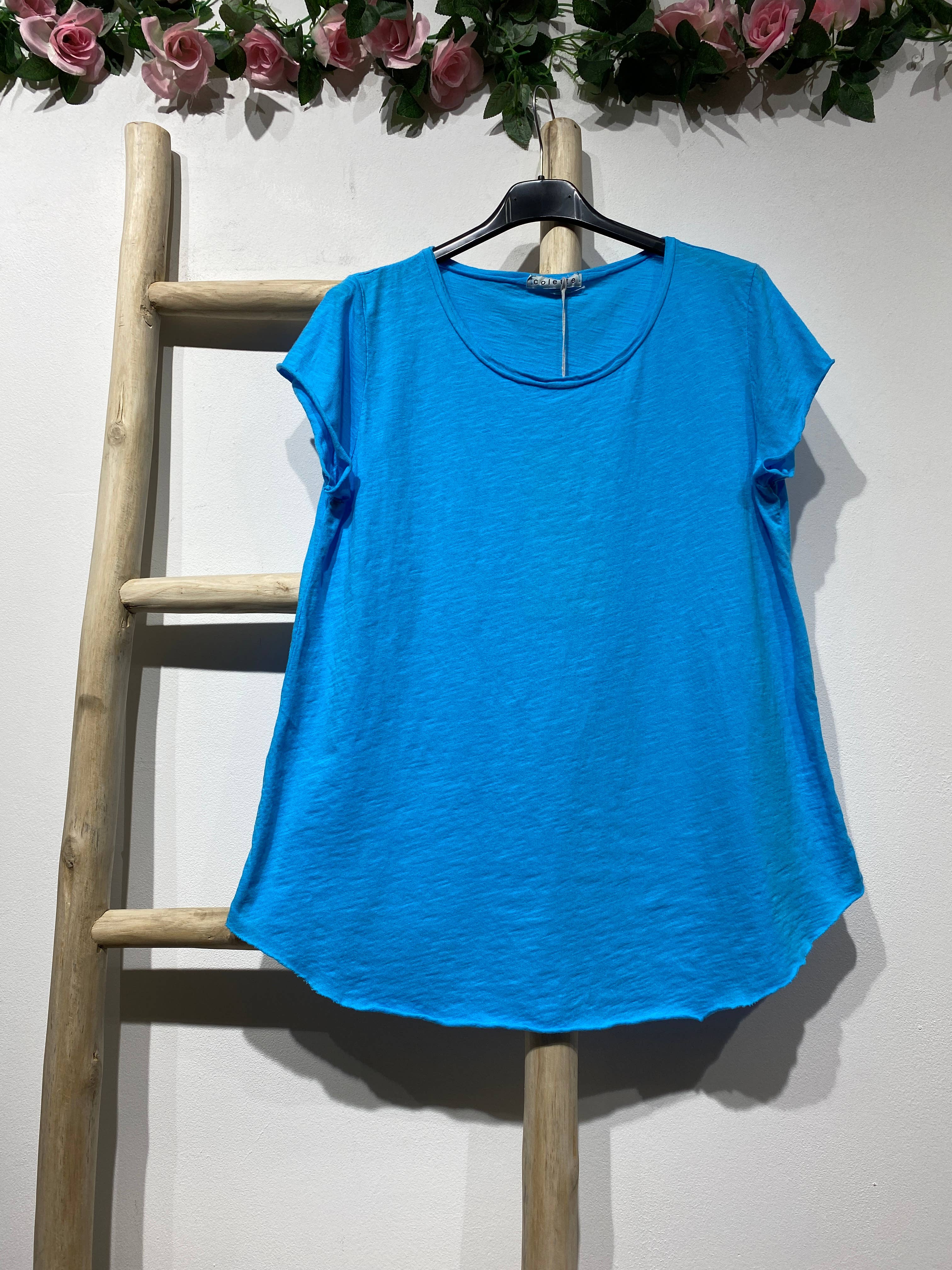 LINEN & COTTON HOUSE – Engroshandel T-shirt – til kvinder – Bomuld t-shirt med rund hals, basis 811712