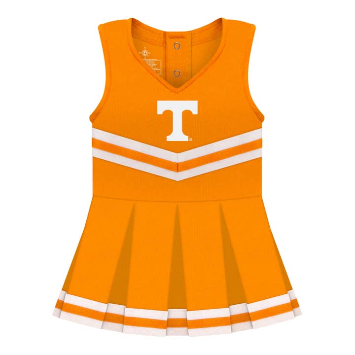 Tennessee Volunteers Infant Cheer Dress Bodysuit for wholesale by Creative Knitwear