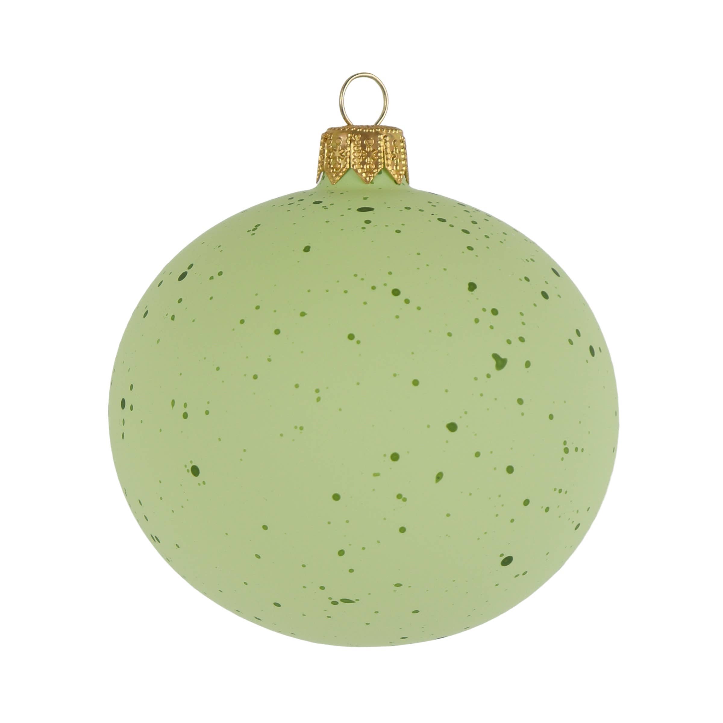 studio THIE - Wholesale Christmas Decoration - Speck Egg Shell Glass Christmas Bauble, 8cm1