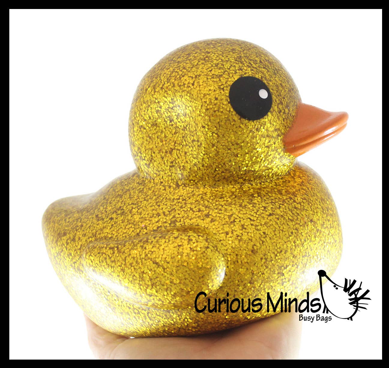 Curious Minds Toys - Wholesale Bath Toy - Baby - 1 Jumbo Glitter Rubber Ducks - Rubber Ducky Duckies - Cute N6