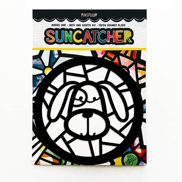 Punch of Color - Wholesale DIY Craft Kit - Kids - Puppy Dog Suncatcher Kit1