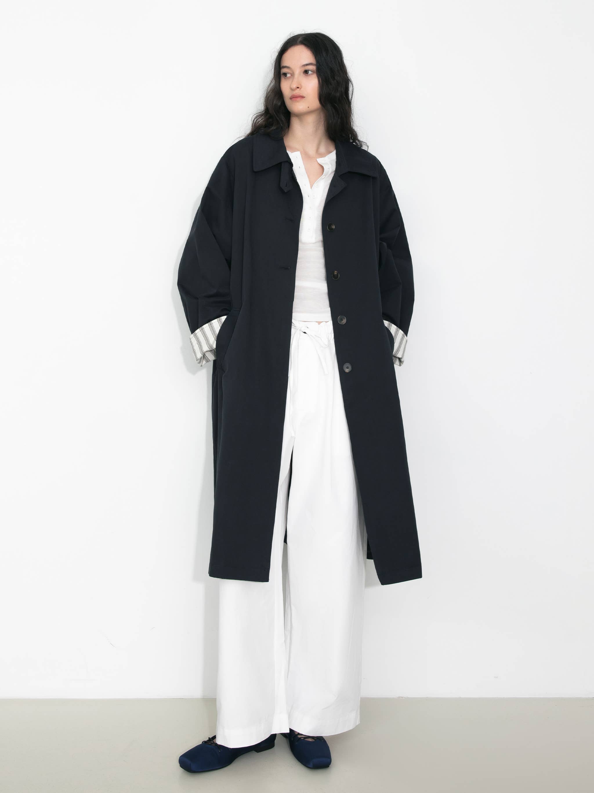 CUBIC - Wholesale Trenchcoat - Dames - Macintosh trenchcoat met gestreepte voering9